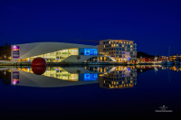 Bylys i den blå timen