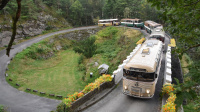 Veteranbusser fra "SamSør Agder" på veg over "Sløyfen"